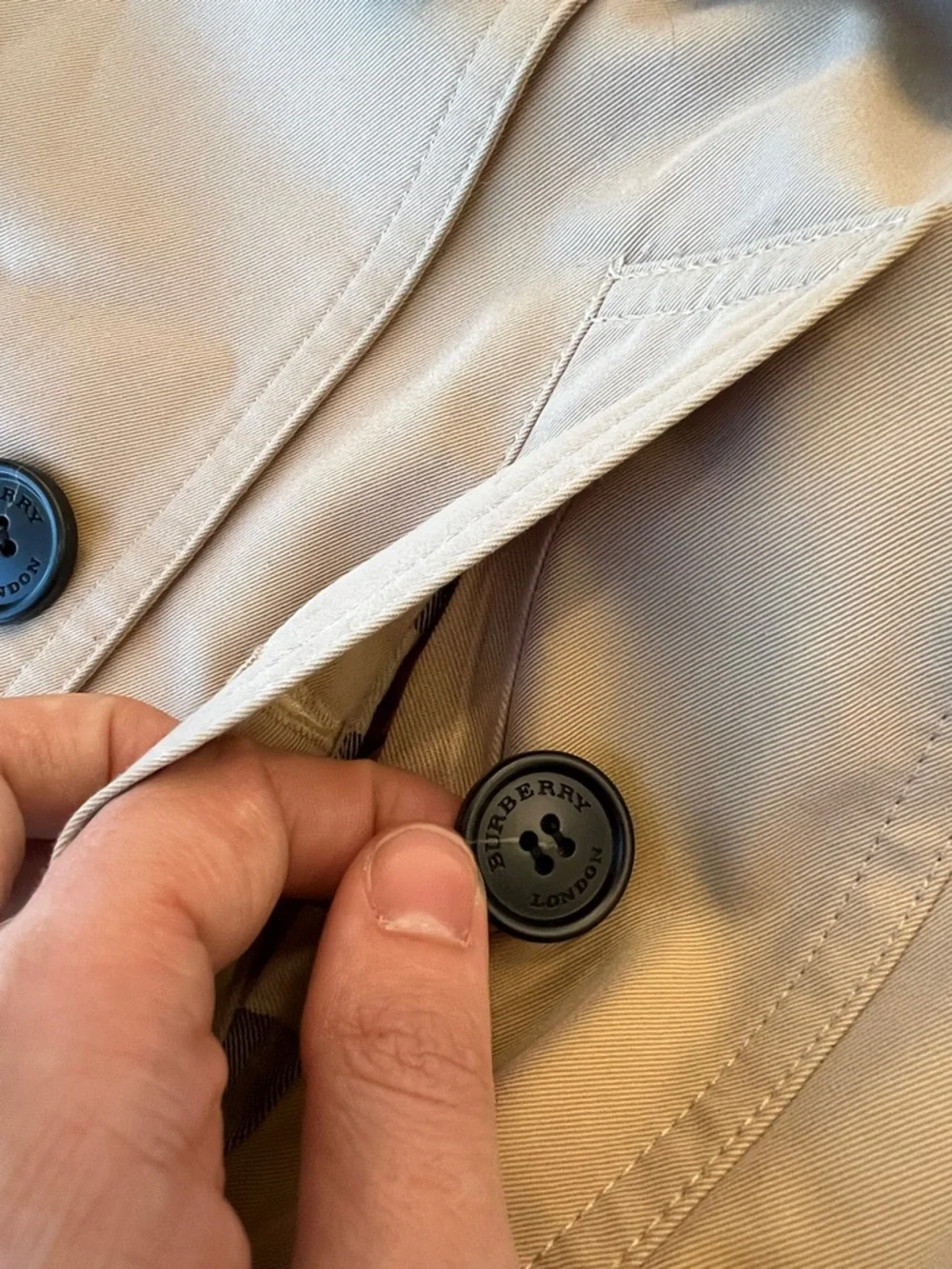 Burberry long khaki stone trench coat belted jacket double breasted sandringham - Picture 2 of 9